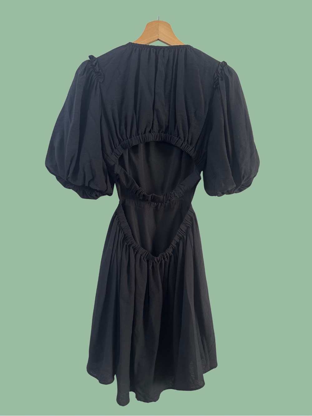 MOON RIVER Open Back Mini Dress SIZE SMALL 2 4 Graceful Romantic Whimsy Cinched